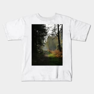 Forest Path in Fall Kids T-Shirt